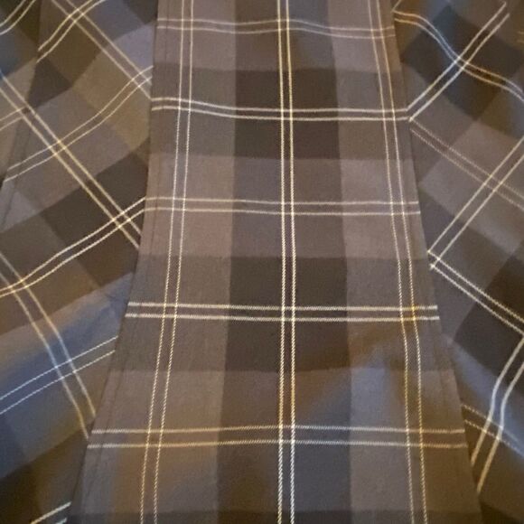EUC Dalia Collection Grey Plaid Peplum Skir - Picture 2 of 12